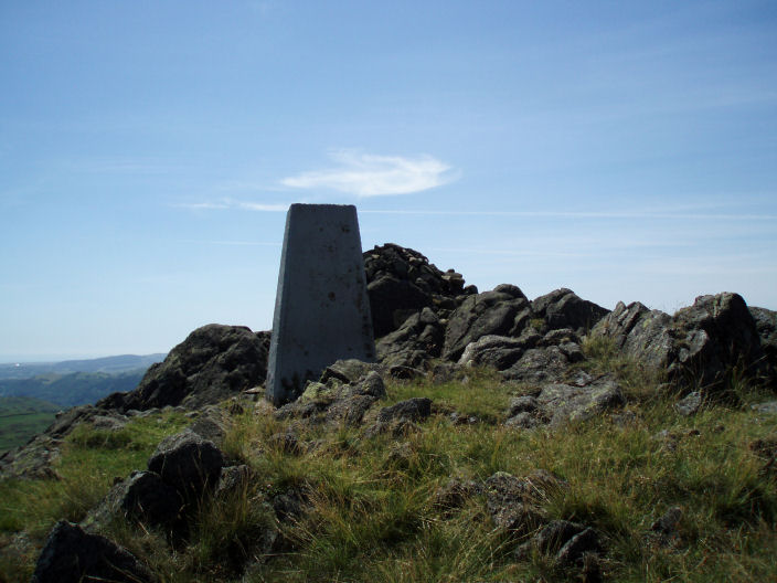 Great Stickle summit trig & cairn